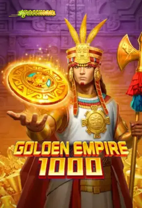 Pemandangan visual slot Golden Empire 1000 dengan tema kuil kuno dan artefak emas.